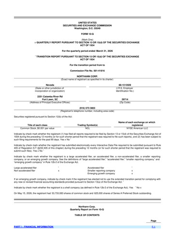 Thumbnail Northann Corp 10-Q Quarterly Report FY 