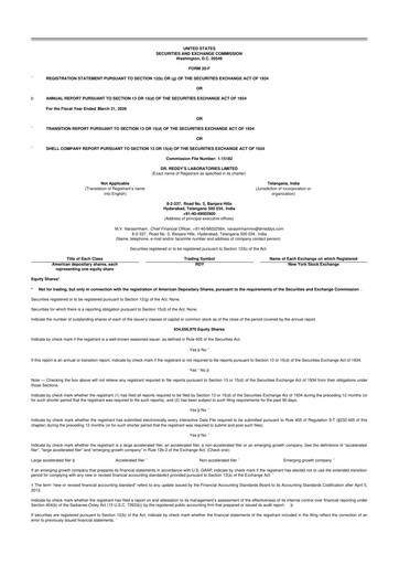 Thumbnail Dr. Reddy's Laboratories 20-F Annual Report 2026