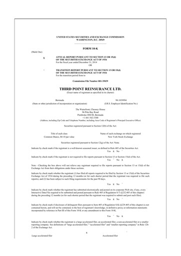 Miniature SiriusPoint  10-K Rapport annuel 2014