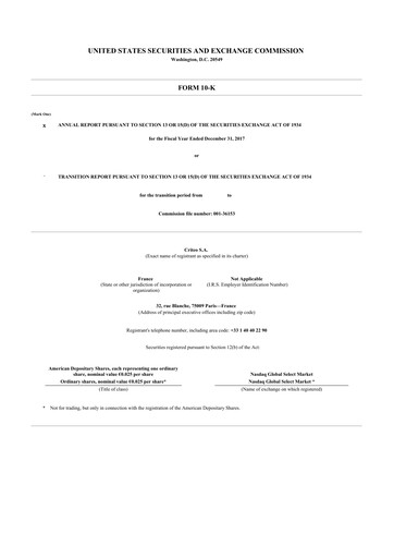 Thumbnail Criteo 10-K Annual Report 2017