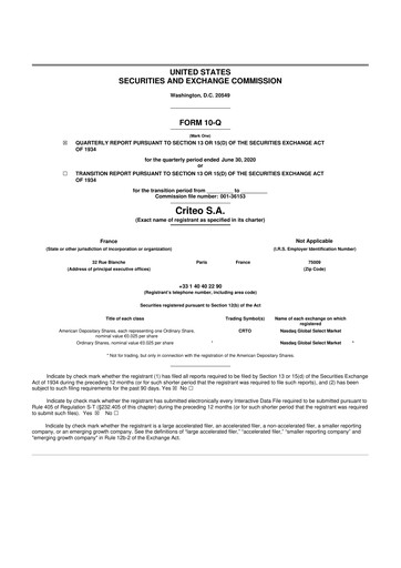 Thumbnail Criteo 10-Q Quarterly Report FY2020 