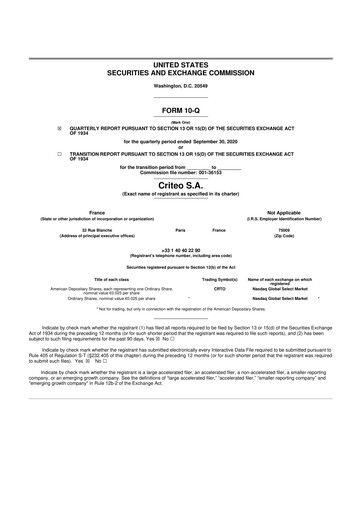 Thumbnail Criteo 10-Q Quarterly Report FY2020 