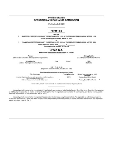 Thumbnail Criteo 10-Q Quarterly Report FY2023 