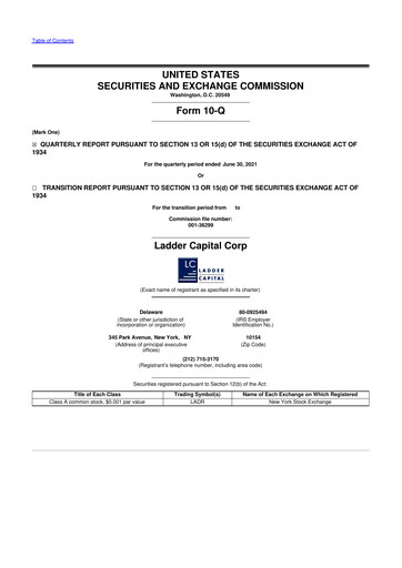 Thumbnail Ladder Capital
 10-Q Quarterly Report FY2021 