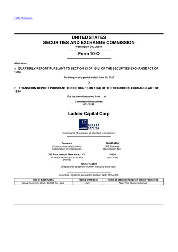 Thumbnail Ladder Capital
 10-Q Quarterly Report FY2022 