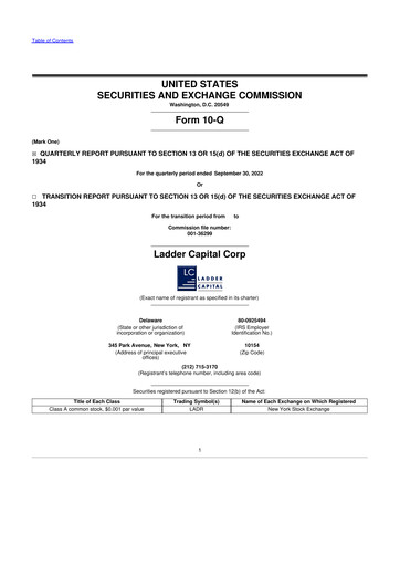 Thumbnail Ladder Capital
 10-Q Quarterly Report FY2022 