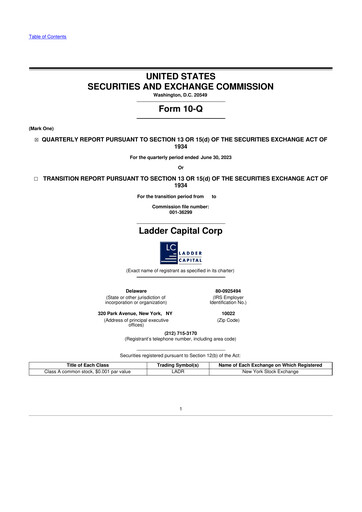 Thumbnail Ladder Capital
 10-Q Quarterly Report FY2023 
