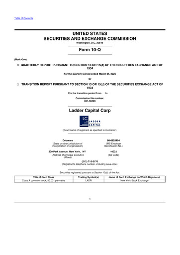 Thumbnail Ladder Capital
 10-Q Quarterly Report FY2025 