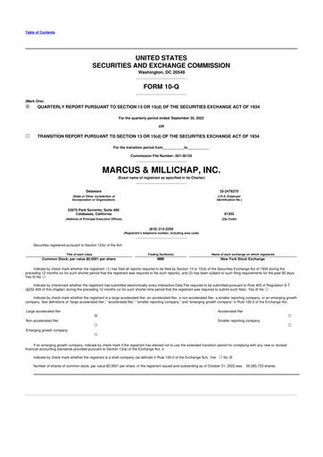 Miniature Marcus & Millichap 10-Q Rapport trimestriel 2022 