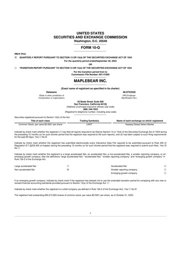 Thumbnail Instacart (Maplebear Inc.) 10-Q Quarterly Report FY2023 