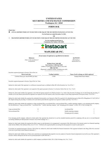 Miniature Instacart (Maplebear Inc.) 10-K Rapport annuel 2024