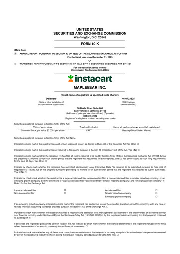 Thumbnail Instacart (Maplebear Inc.) 10-K Annual Report 2025