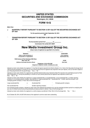 Thumbnail Gannett 10-Q Quarterly Report FY2018 