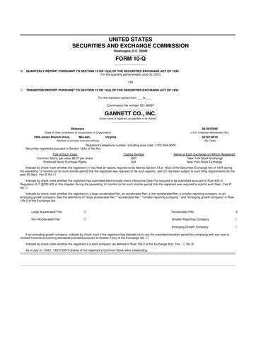 Thumbnail Gannett 10-Q Quarterly Report FY2023 