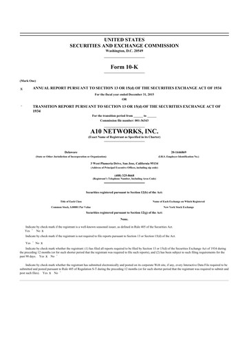 Thumbnail A10 Networks 10-K Annual Report 2015