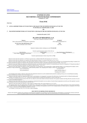 Thumbnail Plains GP 10-K Annual Report 2023