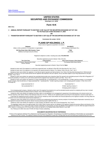 Thumbnail Plains GP 10-K Annual Report 2025