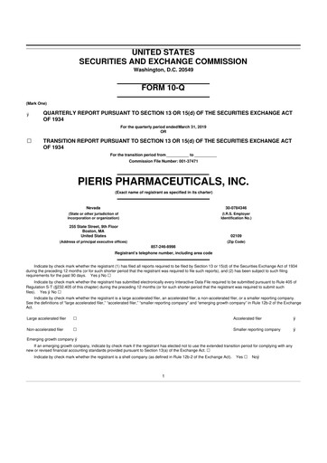 Thumbnail Palvella Therapeutics 10-Q Quarterly Report FY2019 