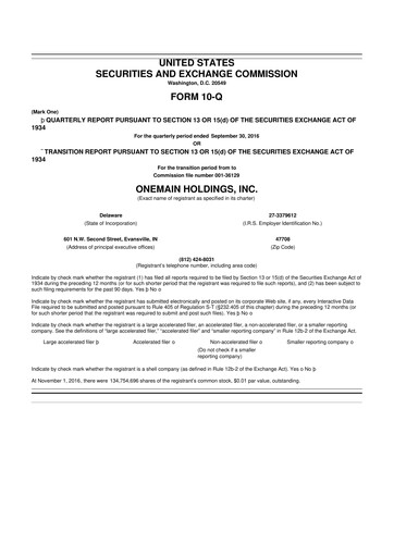 Thumbnail OneMain Financial
 10-Q Quarterly Report FY2016 