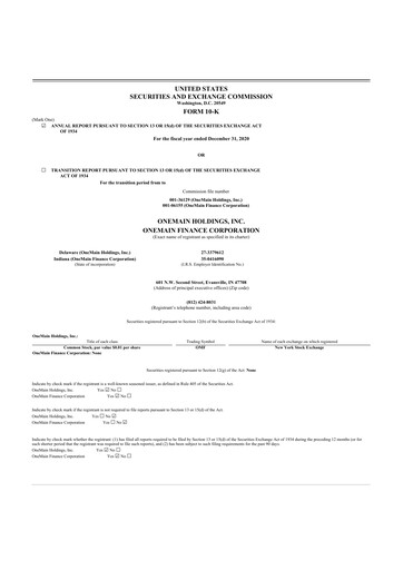 Miniature OneMain Financial
 10-K Rapport annuel 