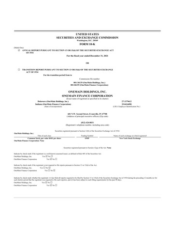 Miniature OneMain Financial
 10-K Rapport annuel 