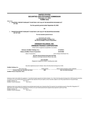 Thumbnail OneMain Financial
 10-Q Quarterly Report FY 