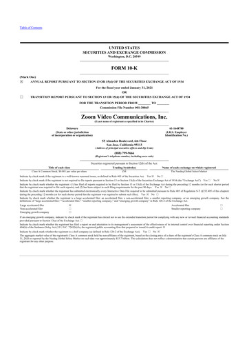 Thumbnail Zoom 10-K Annual Report 2021