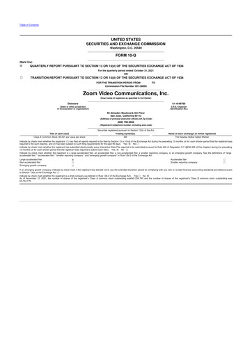 Thumbnail Zoom 10-Q Quarterly Report FY2022 