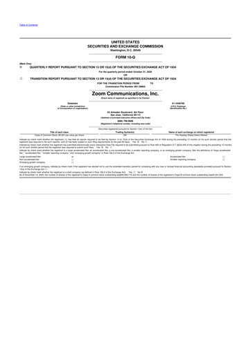 Thumbnail Zoom 10-Q Quarterly Report FY2026 