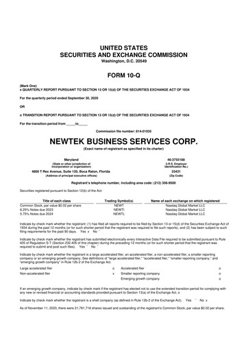 Vorschaubild NewtekOne 10-Q Quartalsbericht  