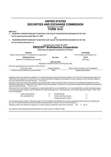 Thumbnail PROCEPT BioRobotics 10-Q Quarterly Report FY 