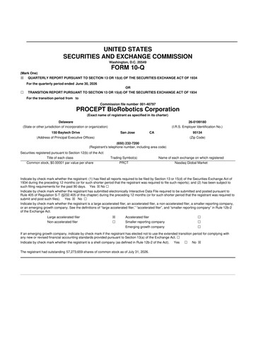Thumbnail PROCEPT BioRobotics 10-Q Quarterly Report FY2026 
