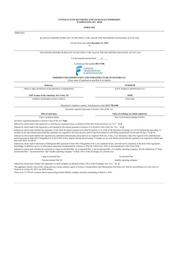 Vorschaubild FTAI Aviation 10-K Jahresbericht 2015