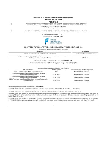 Vorschaubild FTAI Aviation 10-K Jahresbericht 2021