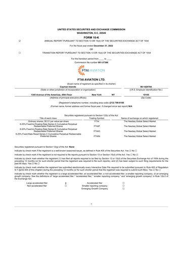 Vorschaubild FTAI Aviation 10-K Jahresbericht 2022