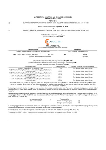 Thumbnail FTAI Aviation 10-Q Quarterly Report FY2023 