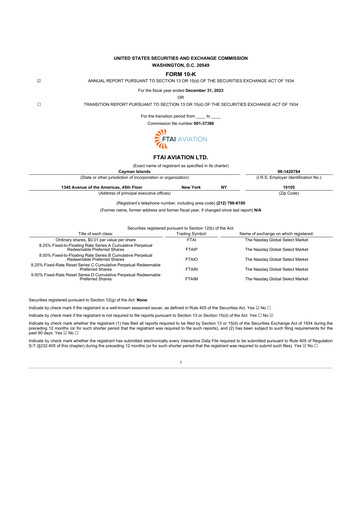 Vorschaubild FTAI Aviation 10-K Jahresbericht 2023
