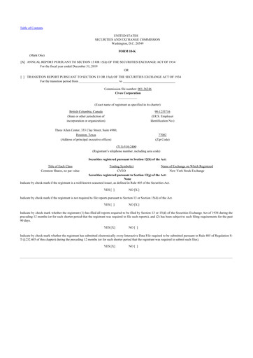 Thumbnail Civeo 10-K Annual Report 2019