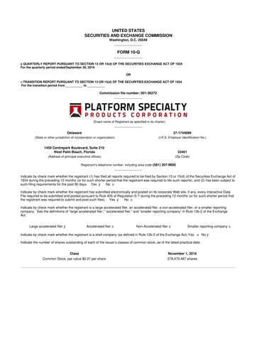 Thumbnail Element Solutions 10-Q Quarterly Report FY2016 