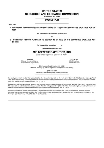 Thumbnail Viridian Therapeutics 10-Q Quarterly Report FY2018 