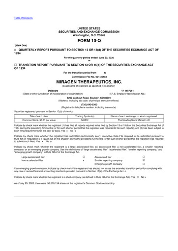Thumbnail Viridian Therapeutics 10-Q Quarterly Report FY2020 