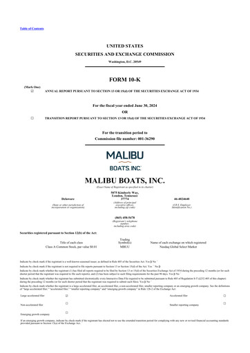 Thumbnail Malibu Boats 10-K Annual Report 2024
