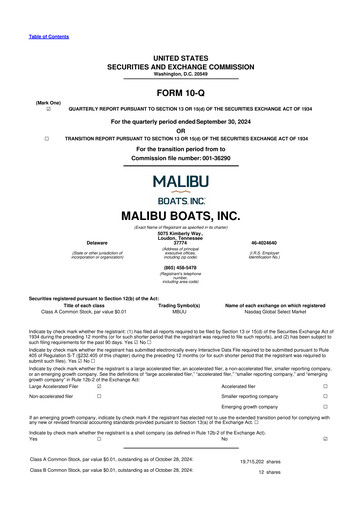 Thumbnail Malibu Boats 10-Q Quarterly Report FY2025 