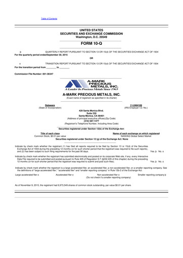 Thumbnail A-Mark Precious Metals 10-Q Quarterly Report FY2016 
