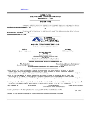 Thumbnail A-Mark Precious Metals 10-Q Quarterly Report FY2016 