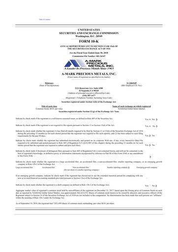 Thumbnail A-Mark Precious Metals 10-K Annual Report 2018