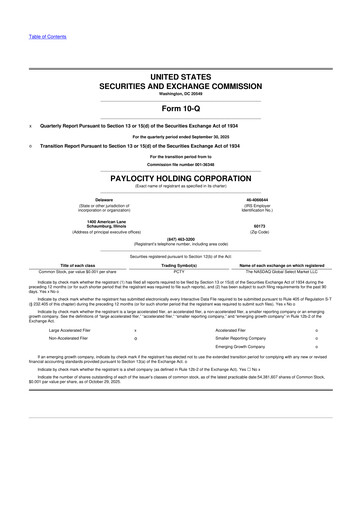 Thumbnail Paylocity 10-Q Quarterly Report FY2026 