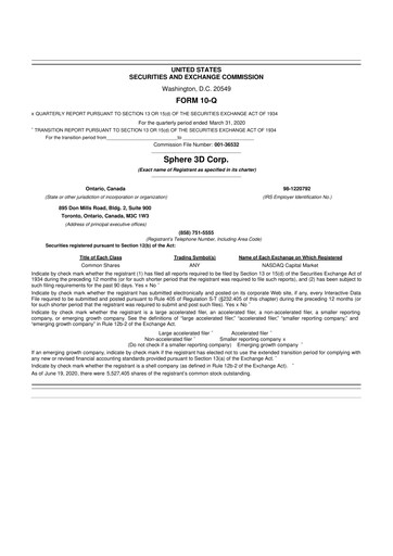 Thumbnail Sphere 3D 10-Q Quarterly Report FY2020 