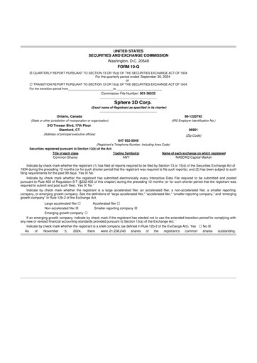 Thumbnail Sphere 3D 10-Q Quarterly Report FY2024 