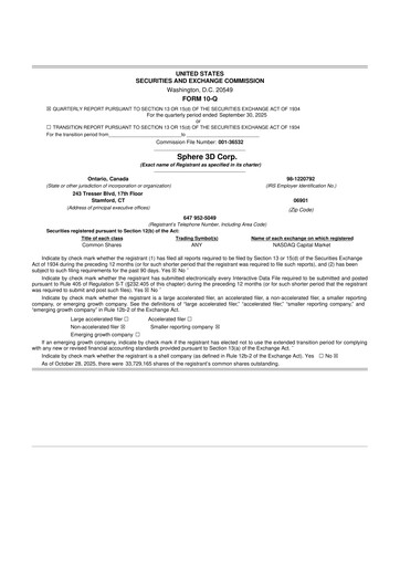 Thumbnail Sphere 3D 10-Q Quarterly Report FY2025 